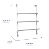 SnugFit Over-the-Door 3-Tier Towel Bar with 2 Hooks, Satin Nickel