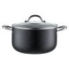 Aluminum Stock Pot, 8-Quart Nonstick Ceramic Coated Pot with Glass Lid, PFOA-Free, PFAS-Free, Compatible with Gas Stoves, Induction Cooktops