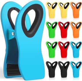 12 Pack Chip Clips Bag Clips, Magnetic Bag Clip for Food Storage Heavy Duty, Plastic Food Clip for Chips, Snack, Kitchen, Refrigerator, Garden, Sewing