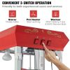 Popcorn Maker, 850W Popcorn Popper Machine, 8 Oz Kettle Makes 48 Cups per Batch, Countertop Popcorn Maker with Tempered Glass, Includes 4 Scoops