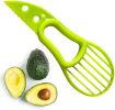 3-in-1 Avocado Slicer, Pitter and Fruit Cutter Tool - Ergonomic Comfort Grip, Eco-Friendly BPA-Free Plastic Blade for Safe Splitting & Slicing