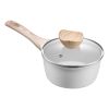 1.5 QT Saucepan, Nonstick Saucepan with Tempered Glass Lid, Multipurpose Cooking Sauce Pot with Detachable Handle