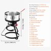 10 Qt Fish and Wing Fryer, Aluminum Propane Fish Fryer Kit, Outdoor Deep Fryer Seafood Pot with Thermometer, Strainer Basket, and 54