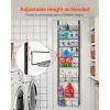 Over the Door Pantry Organizer, 8-Tier Pantry Organization and Storage, Heavy-Duty Steel Hanging Spice Rack, Adjustable Wall Seasoning Shelves