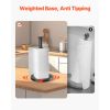 Paper Towel Holder Countertop, Stainless Steel Kitchen Paper Towel Stand with Weighted Base and Suction Cups