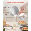 1.5 QT Saucepan, Nonstick Saucepan with Tempered Glass Lid, Multipurpose Cooking Sauce Pot with Detachable Handle