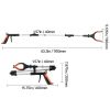 Grabber Reacher Tool, 43" Foldable Reacher Grabber Pickup Tool with 360° Rotating Jaw, Magnet and LED Light