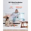 Desk Fan Bladeless, 17 inch Office Table Fan Small Quite, 5 Speeds Adjustment, 0-9H Timer, 60-Degree Oscillation, Touch Control, Easy to Clean