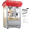 Popcorn Maker, 850W Popcorn Popper Machine, 8 Oz Kettle Makes 48 Cups per Batch, Countertop Popcorn Maker with Tempered Glass, Includes 4 Scoops