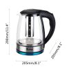 HD-1861-A 110V 1200W 1.8L Electric Glass Kettle US Plug