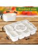 Food Grade Snack Box with 8 Removable Compartments and Lid, Airtight Food Storage Tray with Foldable Handle