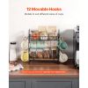 2 Tier Coffee Bar Organizer for Countertop, Multifunctional Mug Holder and Coffee Station