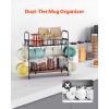 2 Tier Coffee Bar Organizer for Countertop, Multifunctional Mug Holder and Coffee Station