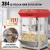 Popcorn Maker, 850W Popcorn Popper Machine, 8 Oz Kettle Makes 48 Cups per Batch, Countertop Popcorn Maker with Tempered Glass, Includes 4 Scoops