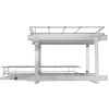 2 Tier 14"Wx21"Dx15"H Pull Out Cabinet Organizer, Heavy Duty Slide Out Pantry Shelves, Steel Roll Out Drawers, Sliding Drawer Storage for Home