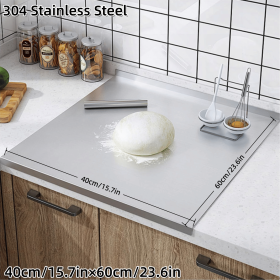 304 stainless steel double-edge cutting board, Z-shaped stainless steel cutting board, pastry board (size: Z Shape-40×60cm)