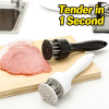 Two-tone meat tenderizer, 1/2-piece stainless steel needle-press steak tenderizing tool with non-slip handle, meat loosener suitable for beef