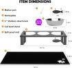 Elevated Cat Bowls with Splash Proof Mat for Kitten Puppy, 10° Tilted Raised Cat Bowl Stand Anti-Vomiting, 2 Wide Shallow Stainless Steel Bowls