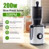 Cold juicer, chewable juicer, wide feeding trough for easy cleaning, suitable for whole vegetables and fruits
