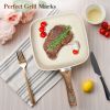 Nonstick Frying Pan Skillet Set, 3 Piece Square Grill Pans with Stay Cool Handle & PFOA Free, Compatible with All Stovetops(9.5" 10" 11")